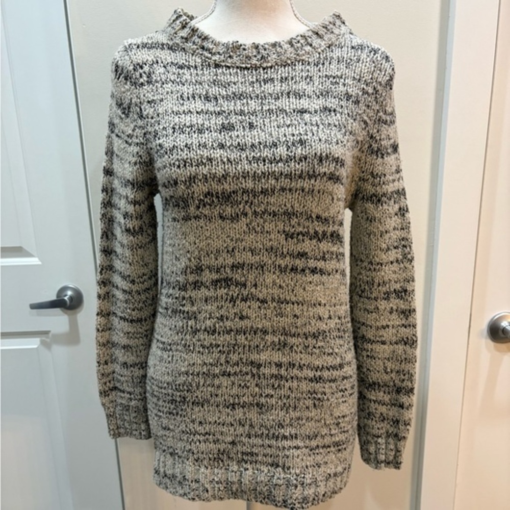 Oak + Fort Wool Blend Crew Neck Sweater Size Small Ribbed Hem